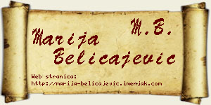 Marija Beličajević vizit kartica